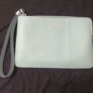 Coach Wristlet- light blue